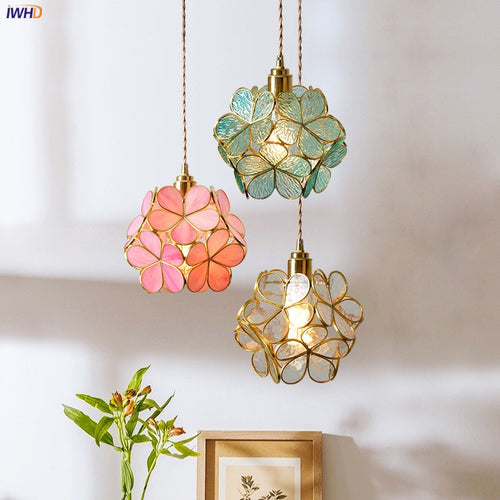 Classy  Flower Pendant Lighting Fixtures Glass Home Decor - OZN Shopping