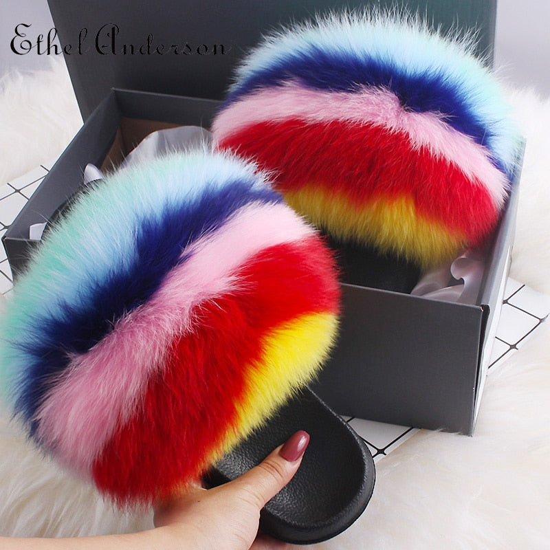 Fur Slippers - OZN Shopping