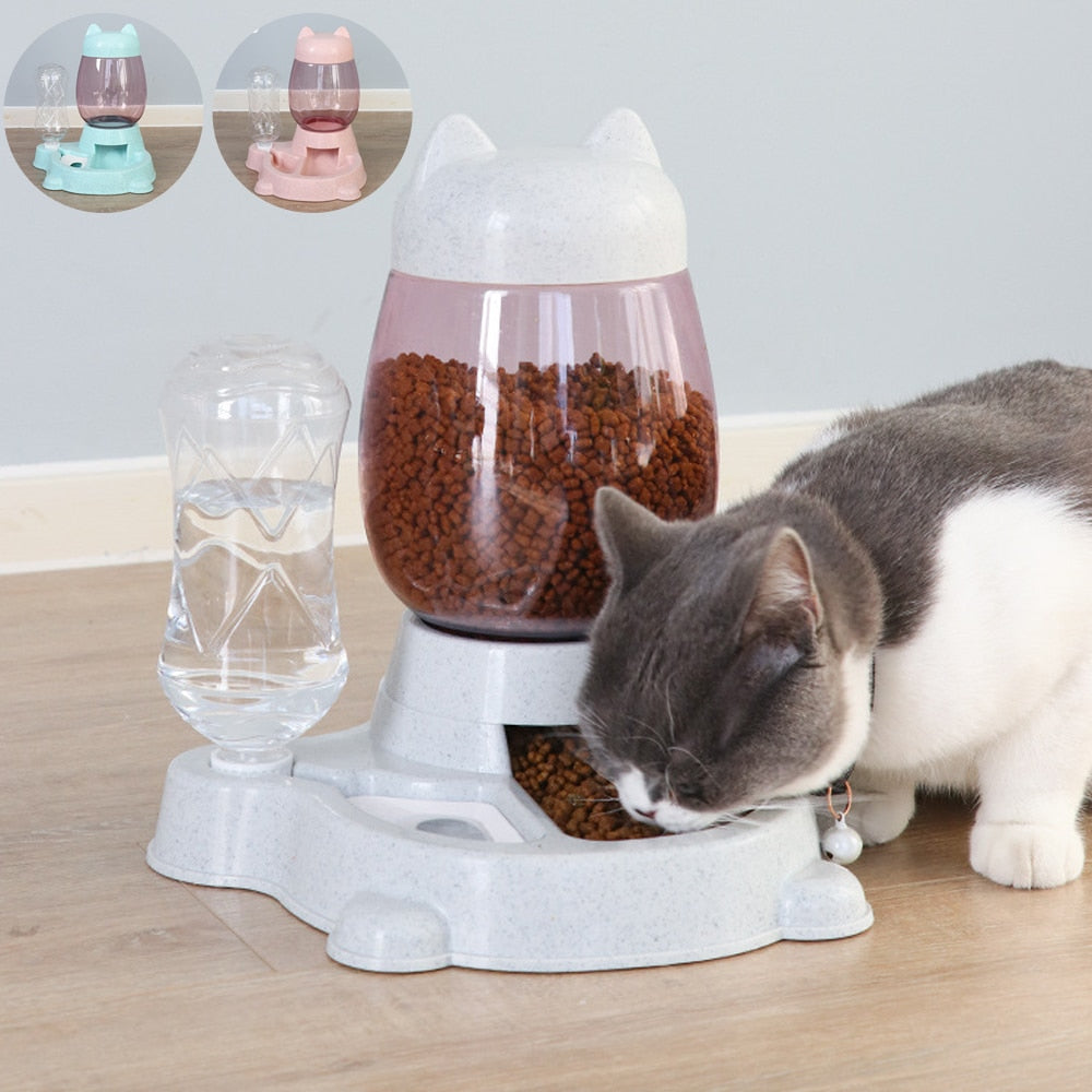 Pet Dot Cat Water & Food Feeder & Dispenser Bowl - OZN Shopping