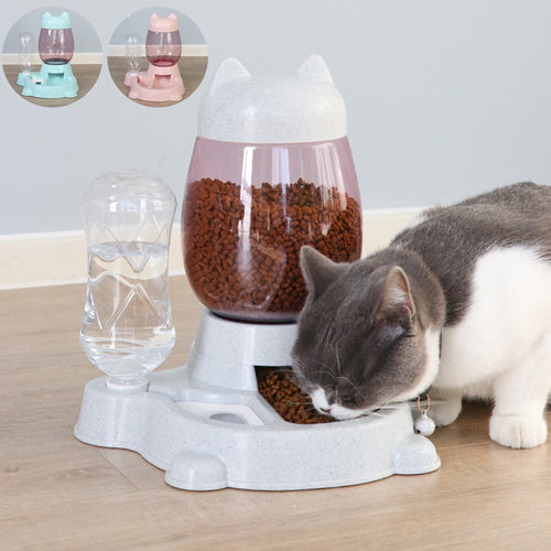 Pet Dot Cat Water & Food Feeder & Dispenser Bowl - OZN Shopping