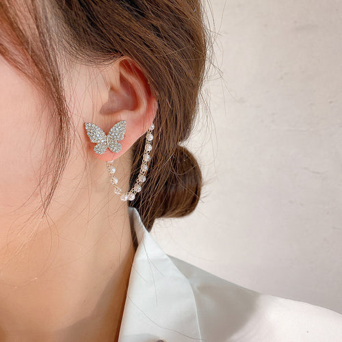 Sparkling Earings Butterfly Clips - OZN Shopping