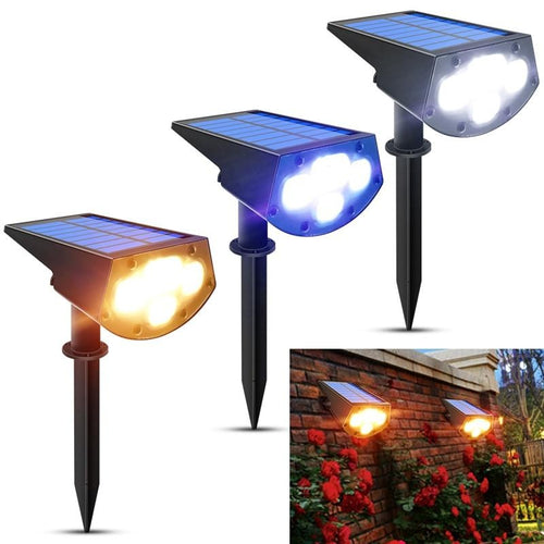 2in1 Solar Spotlights Outdoor Solar Landscape Lights Waterproof Adjustable Wall Lamp for Patio Pathway Yard Garden Driveway Pool - OZN Shopping