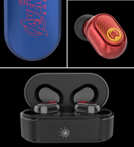 Marvel Wireless Bluetooth Earphones Iron man, Spiderman & Captain America - OZN Shopping