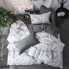 Load image into Gallery viewer, Luxury Bedding Set Super King Duvet Cover Sets Marble Single Queen Size Black Comforter Bed Linens Cotton xx14# - OZN Shopping
