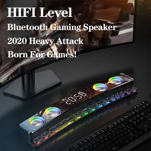 Bluetooth Wireless Game Speaker Soundbar -   Stereo Subwoofer - OZN Shopping