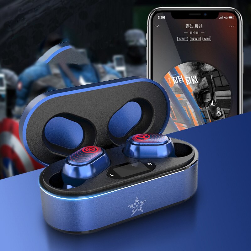 Marvel Wireless Bluetooth Earphones Iron man, Spiderman & Captain America - OZN Shopping