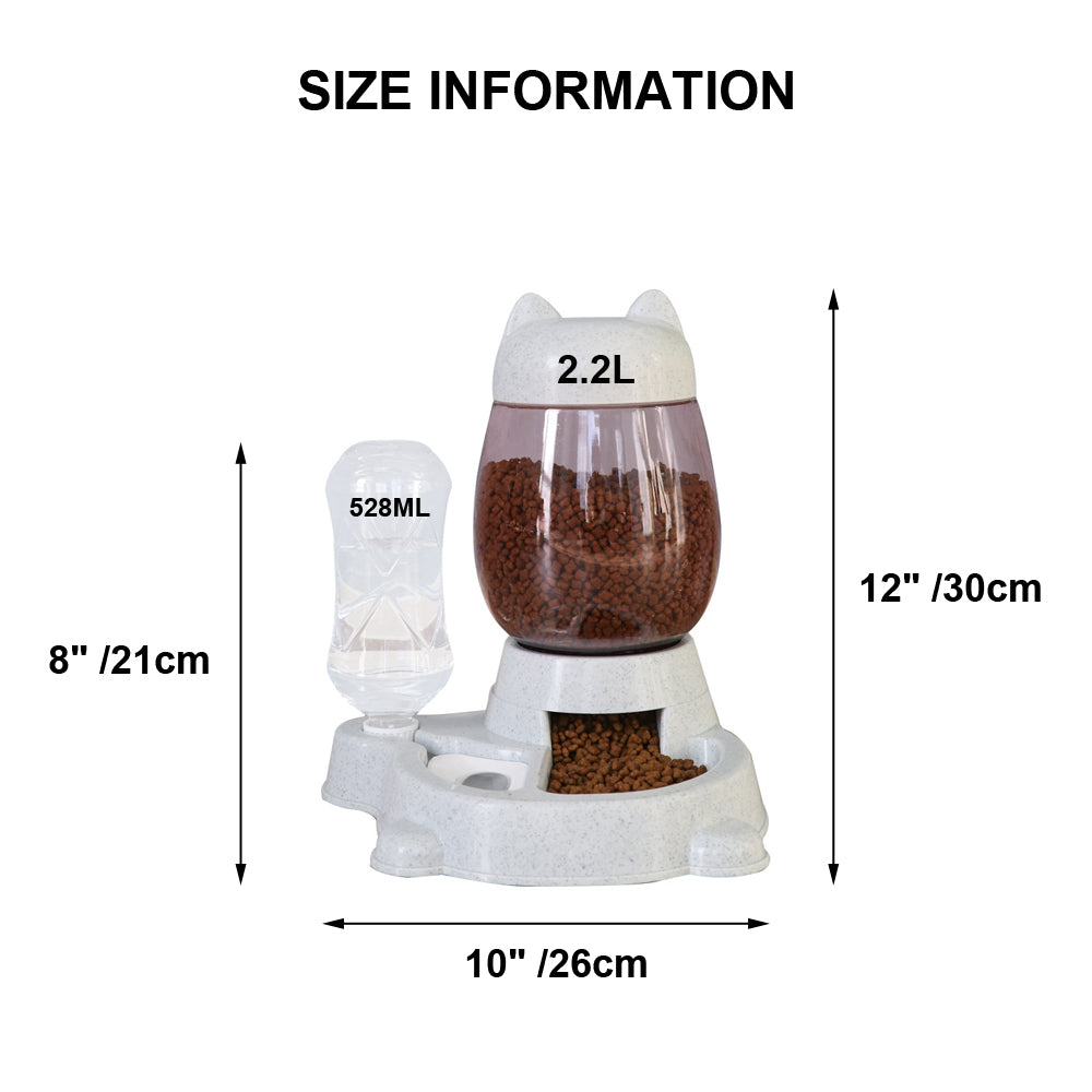 Pet Dot Cat Water & Food Feeder & Dispenser Bowl - OZN Shopping