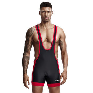 Men Undershirts Leotard Sports Wrestling Singlet Body Shaper Corset Bodysuits Underwear Bodybuilding Jumpsuits Shorts Plus Size - OZN Shopping