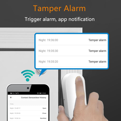 Door Sensor Open Close Detector with Smartlife APP Notification