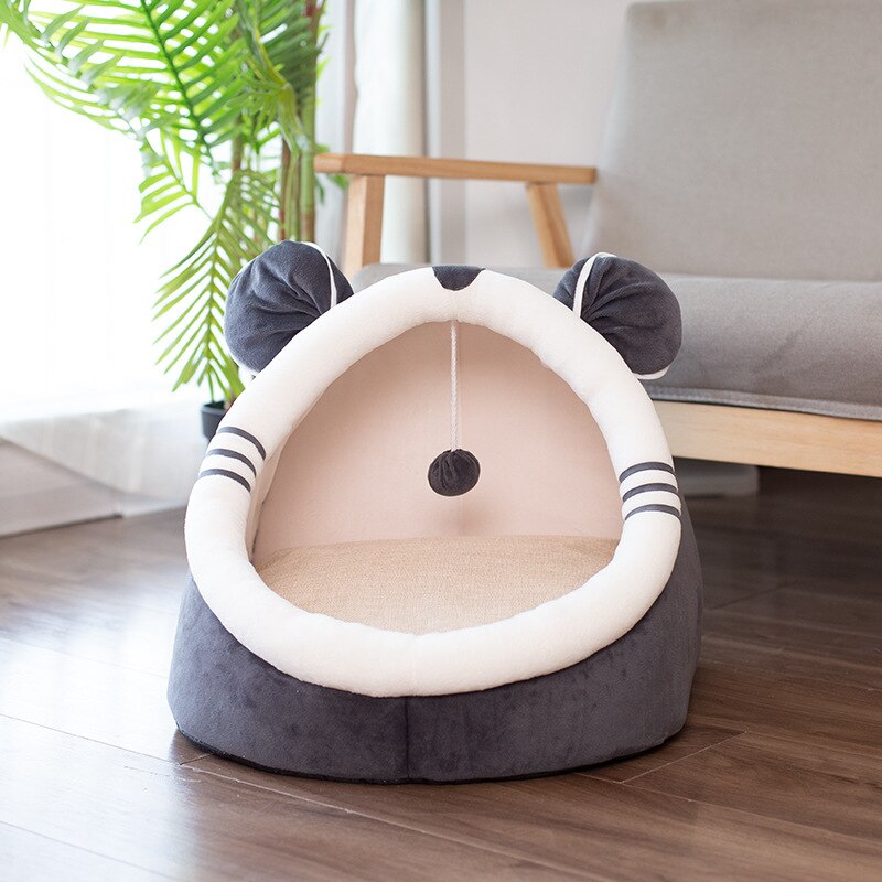 Foldable Cat Pet Bed for small medium Pet Dog Soft Nest Kennel Kitten Bed House Sleeping Bag Pets Winter Warm Cozy House Cave - OZN Shopping