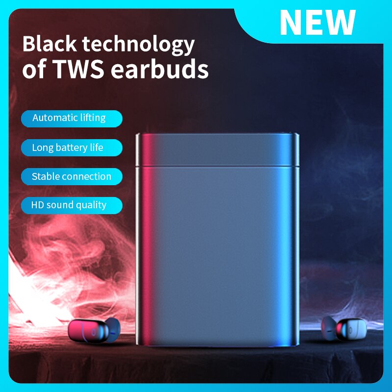 2 in 1 Bluetooth Earphone and Power Bank Touch Control  With LED Display