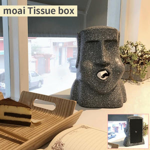 Stone Figure Tissue Box