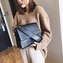 Load image into Gallery viewer, Leather Shoulder  Crocodile Print Bags - OZN Shopping
