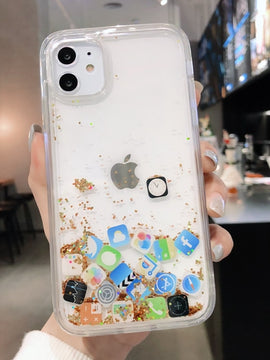 Social App Glitter Phone Case Cover for IPhone