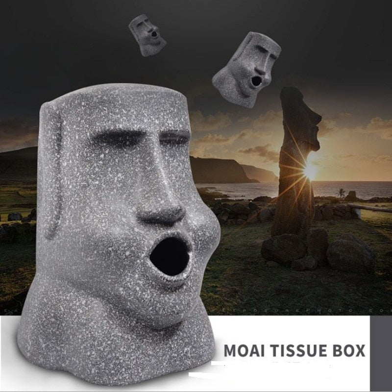 Stone Figure Tissue Box