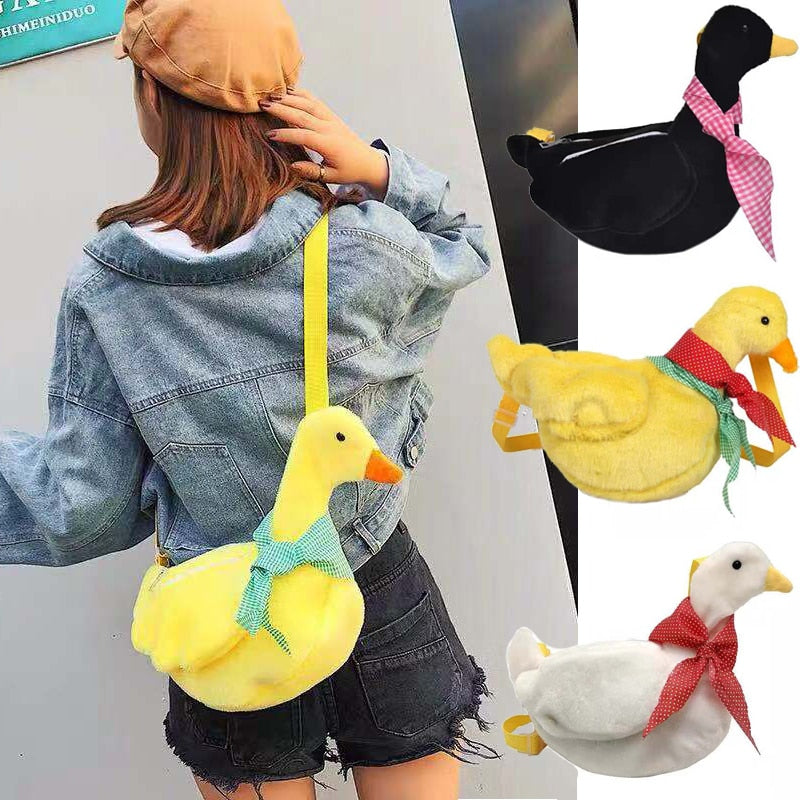 Kids Girls Bags for Women Dolls Duck Plush Purse Messengers Bags Handbag Cartoon Animals Shape Crossbody Bags Shoulder Bag - OZN Shopping