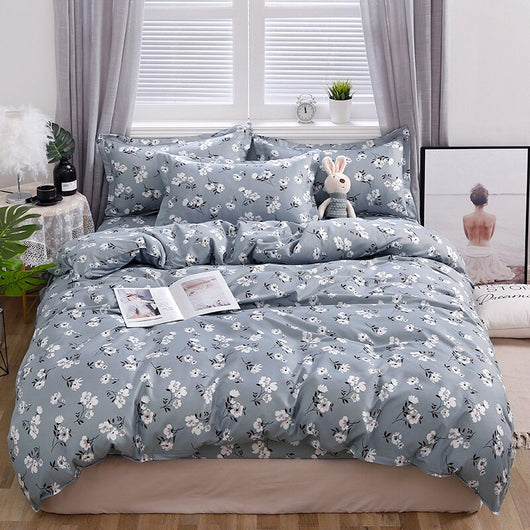 Duvet Cover 220x240 Pillowcase 3Pcs， Leaf pattern 210x210 Bed Cover，175x220 Blanket Cover,Queen King Size Bedding Set - OZN Shopping