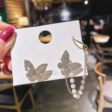 Load image into Gallery viewer, Sparkling Earings Butterfly Clips - OZN Shopping
