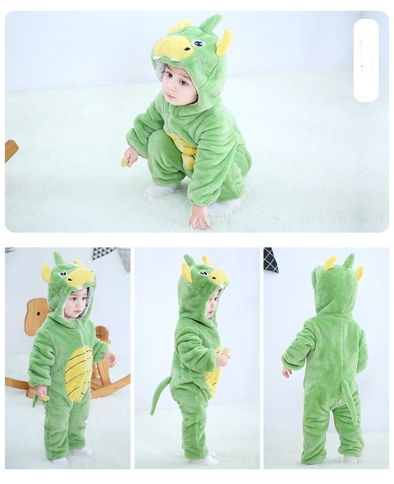 Baby Rompers Winter Lion Costume For Girls Boys Toddler Animal Jumpsuit Infant Clothes Pajamas - OZN Shopping