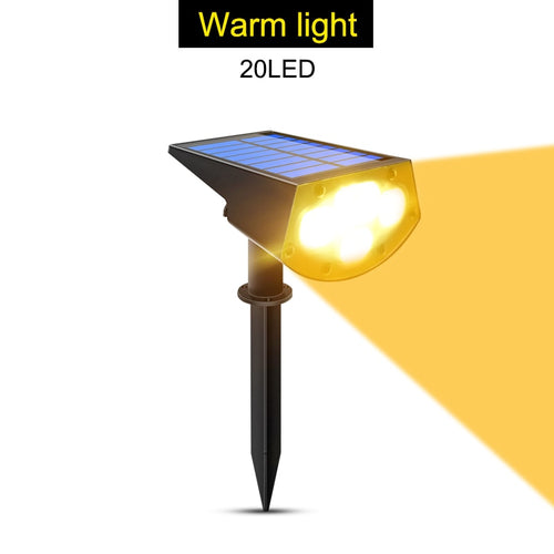 2in1 Solar Spotlights Outdoor Solar Landscape Lights Waterproof Adjustable Wall Lamp for Patio Pathway Yard Garden Driveway Pool - OZN Shopping