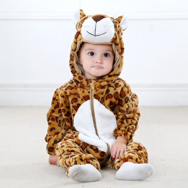 Baby Rompers Winter Lion Costume For Girls Boys Toddler Animal Jumpsuit Infant Clothes Pajamas - OZN Shopping