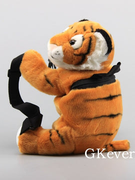 Lovely Tiger Plush Backpack White Color Tiger Stuffed Animals Soft Stuffed Toy Dolls 34 cm