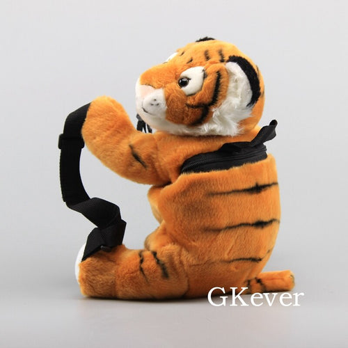 Lovely Tiger Plush Backpack White Color Tiger Stuffed Animals Soft Stuffed Toy Dolls 34 cm - OZN Shopping