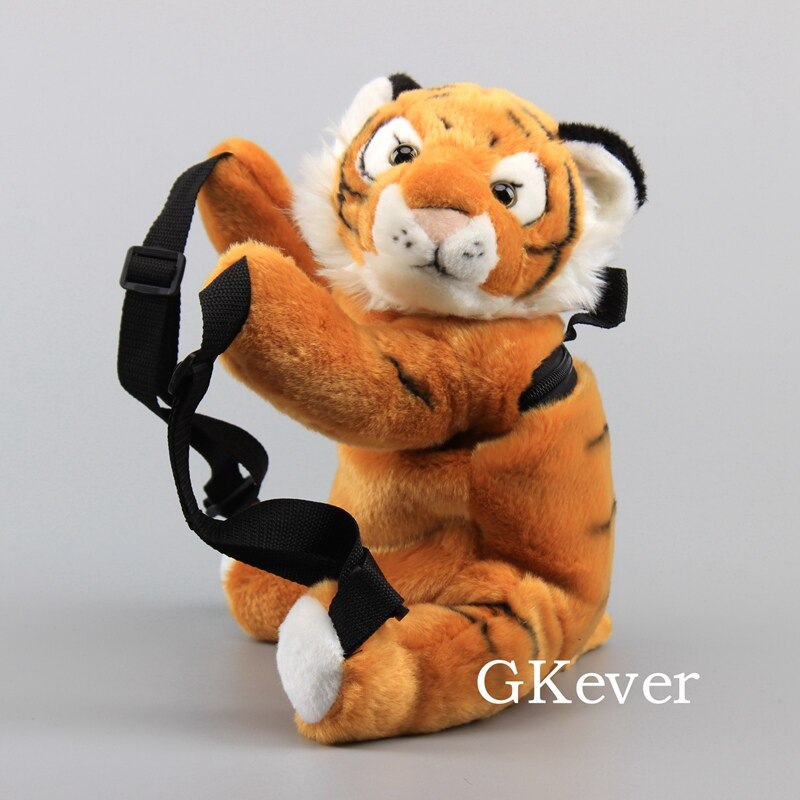 Lovely Tiger Plush Backpack White Color Tiger Stuffed Animals Soft Stuffed Toy Dolls 34 cm - OZN Shopping