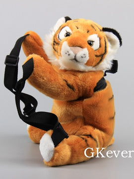 Lovely Tiger Plush Backpack White Color Tiger Stuffed Animals Soft Stuffed Toy Dolls 34 cm