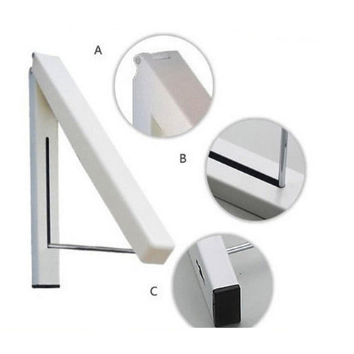 Wall Hanger Retractable Indoor Clothes Hanger magical Folding Kitchen Drying Stand Rack Hanging Holder Organizer Stainless Steel - OZN Shopping