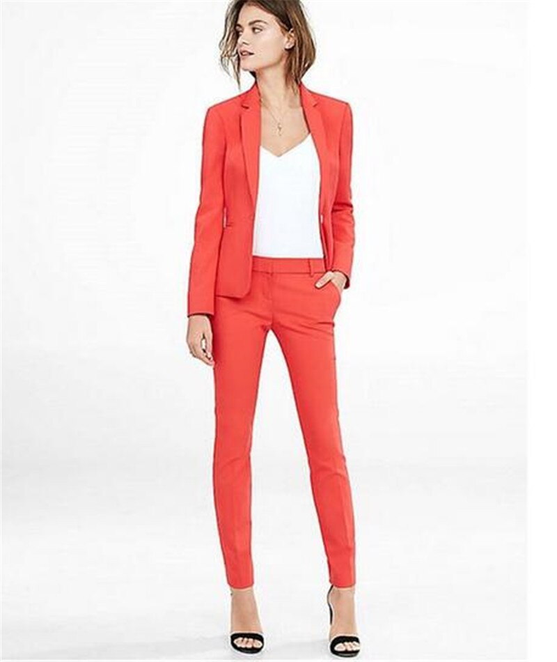 Elegant White Women's Formal Wear Pantsuits Women Ladies Custom Made Business Office Tuxedos Work Wear Suits For Party Groom - OZN Shopping