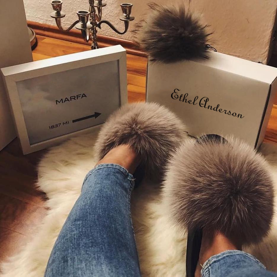 Fur Slippers - OZN Shopping