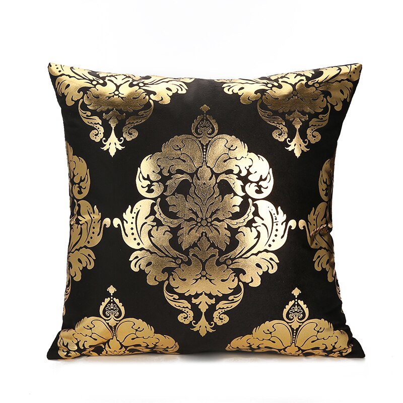 Gold Pillow Case Black And White Golden Painted Pillowcase - OZN Shopping