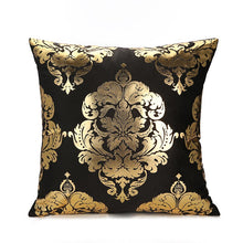Load image into Gallery viewer, Gold Pillow Case Black And White Golden Painted Pillowcase - OZN Shopping
