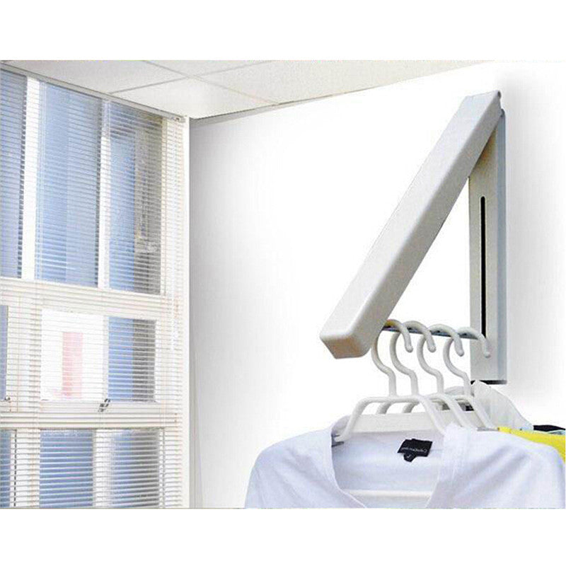 Wall Hanger Retractable Indoor Clothes Hanger magical Folding Kitchen Drying Stand Rack Hanging Holder Organizer Stainless Steel - OZN Shopping