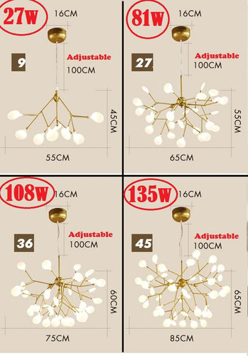 Modern LED Tree Branch Style Chandelier Lamp - OZN Shopping