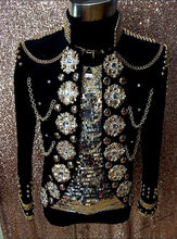 Load image into Gallery viewer, Fashion Quality Male Pure Handmade Rhinestone Slim Suit Jacket Nightclub Dj singer Stage Performance Jacket Men royal coat - OZN Shopping
