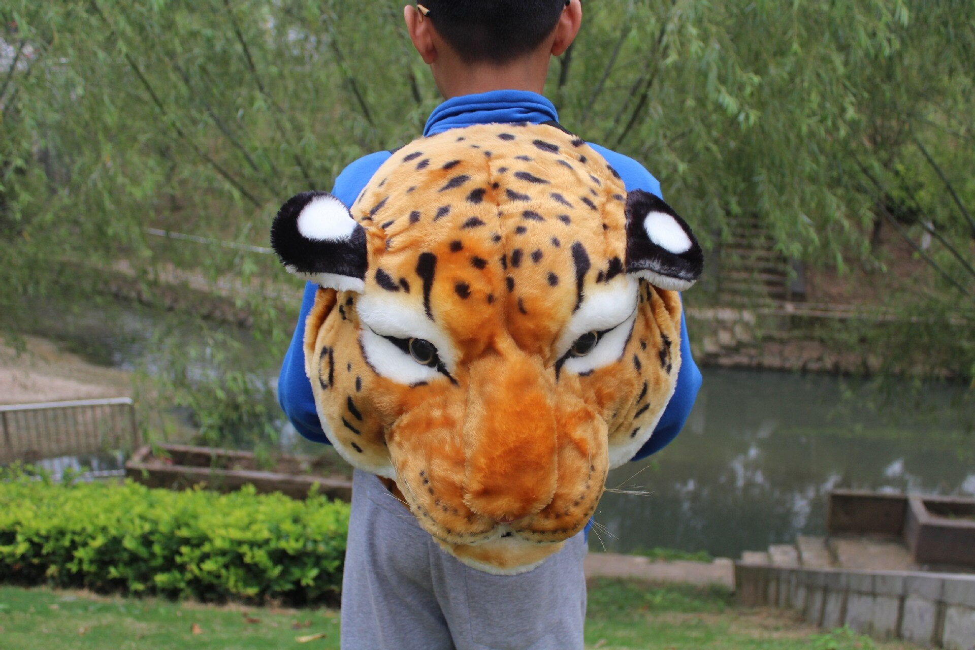 3D Animal Design Backpack Tiger Lion Leopard Panda Fur Bags - OZN Shopping