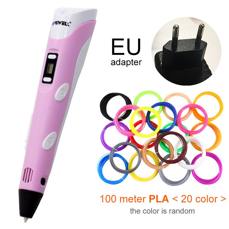 3D Pen LED Screen DIY 3D Printing Pen 100m ABS Filament Creative Toy Gift For Kids Design Drawing - OZN Shopping