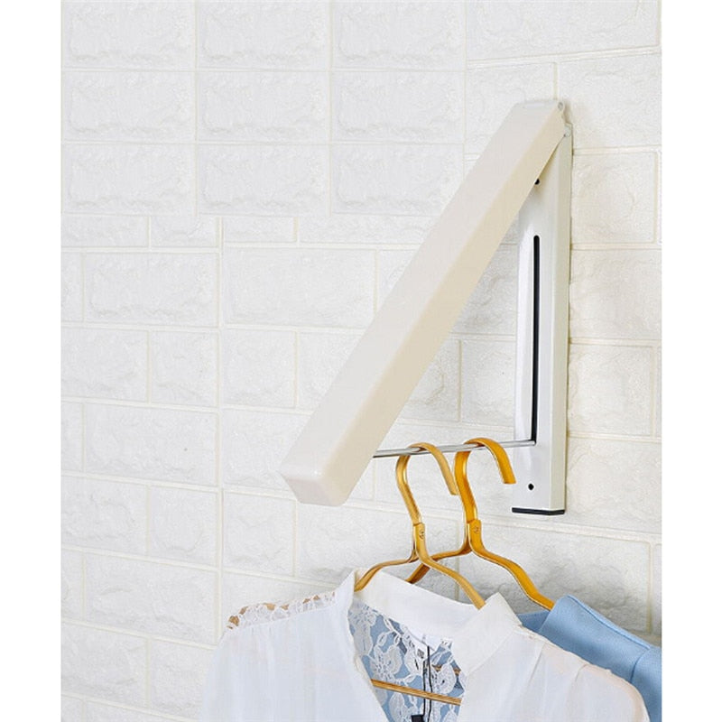 Wall Hanger Retractable Indoor Clothes Hanger magical Folding Kitchen Drying Stand Rack Hanging Holder Organizer Stainless Steel - OZN Shopping