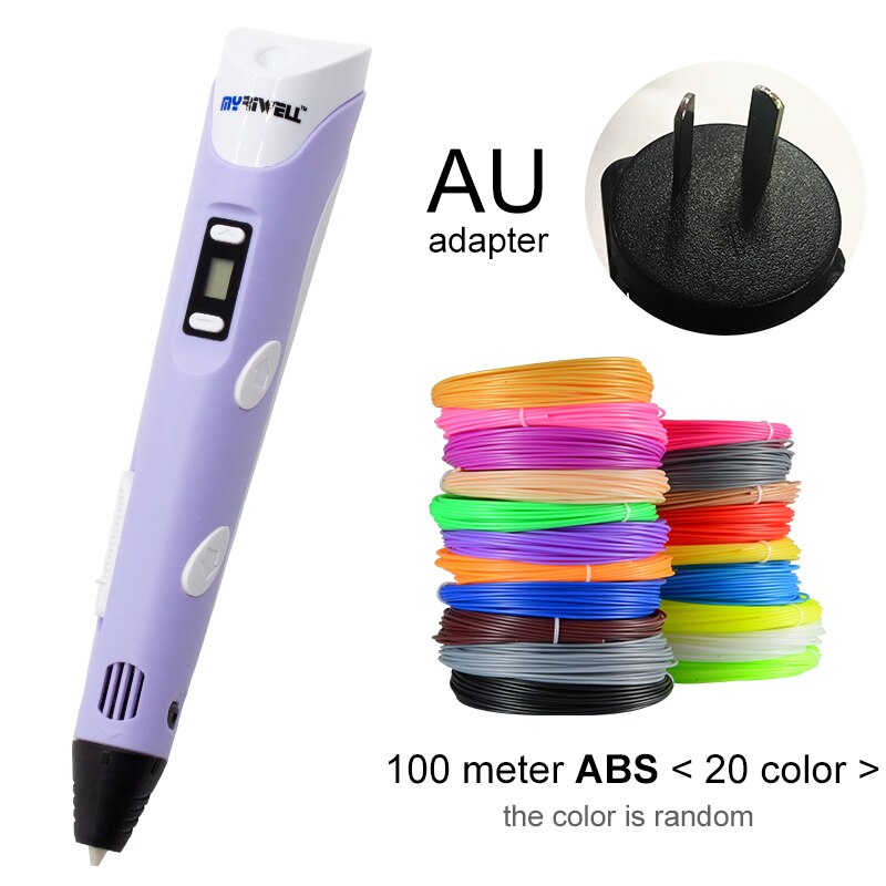 3D Pen LED Screen DIY 3D Printing Pen 100m ABS Filament Creative Toy Gift For Kids Design Drawing - OZN Shopping