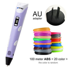 Load image into Gallery viewer, 3D Pen LED Screen DIY 3D Printing Pen 100m ABS Filament Creative Toy Gift For Kids Design Drawing - OZN Shopping
