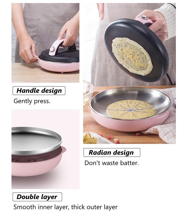 Automatic Non-stick Crepe Makers Pancake Pizza Maker Household Kitchen Tool Electric Baking Pan - OZN Shopping