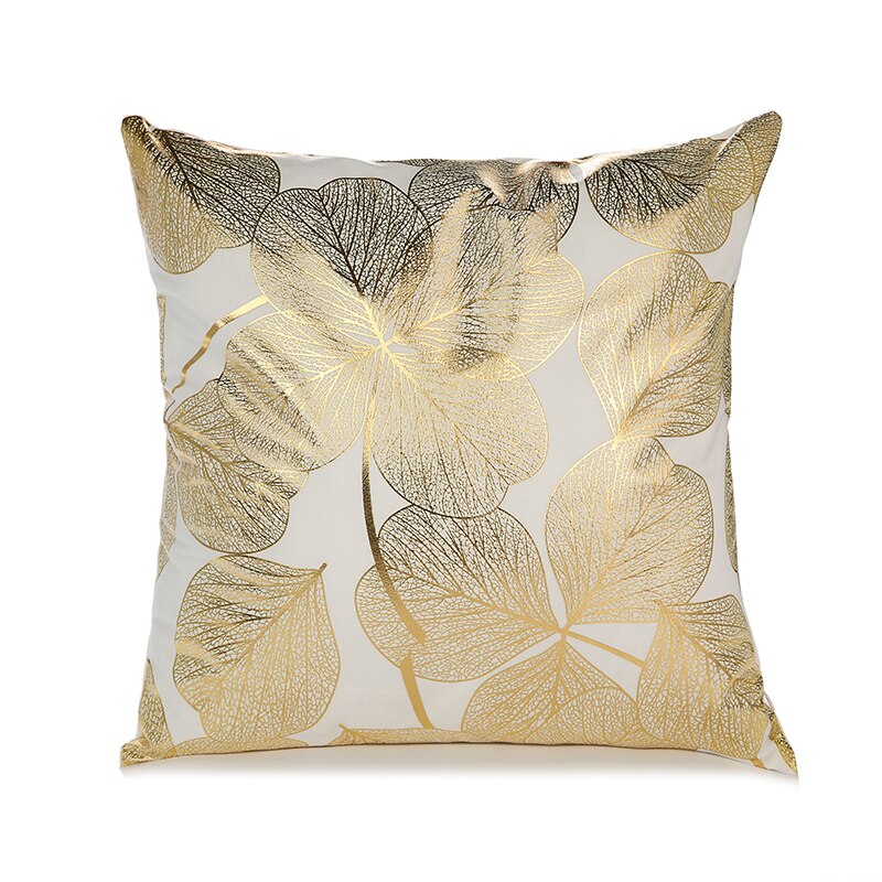 Gold Pillow Case Black And White Golden Painted Pillowcase - OZN Shopping