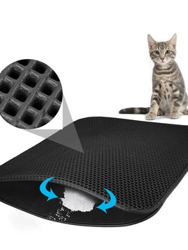 Pet Cat Litter Mat Double Layer Litter Cat Bed Pads Trapping Pets Litter Box Mat Pet Product Bed For Cats House Clean mat