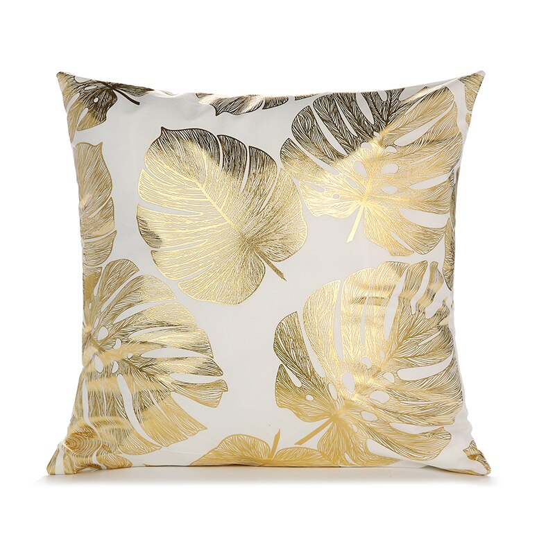 Gold Pillow Case Black And White Golden Painted Pillowcase - OZN Shopping