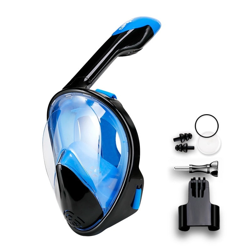 Full Face Scuba Diving Mask Anti Fog Goggles with Camera Mount Underwater ( Wide View Snorkel Swimming Mask ) - OZN Shopping