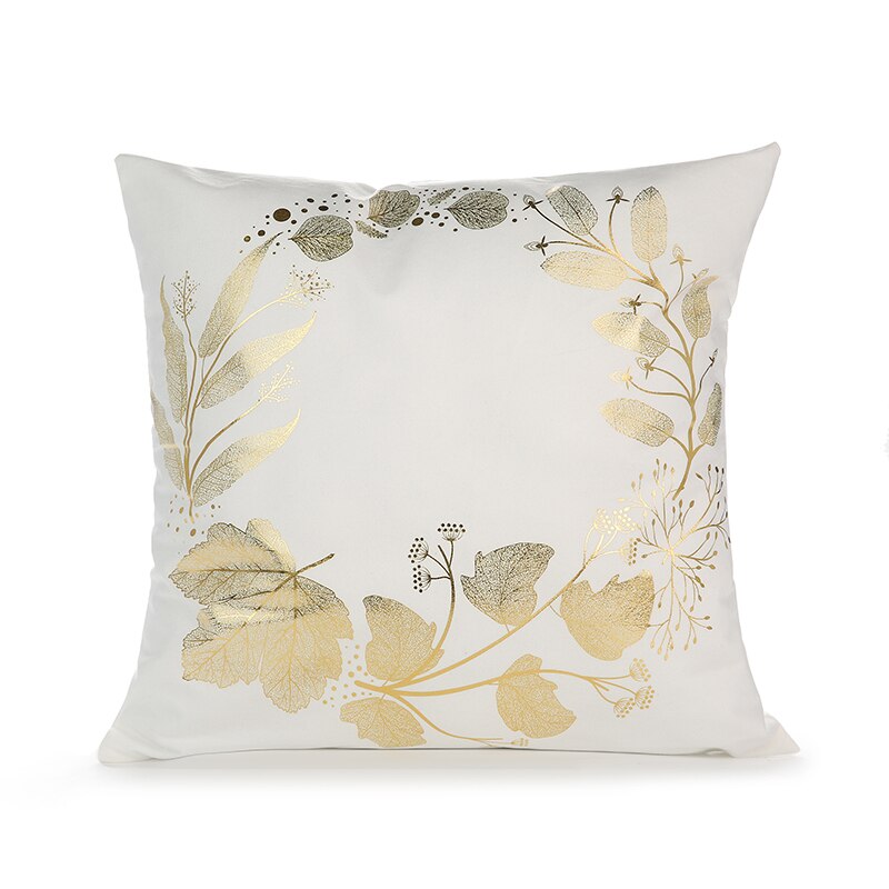 Gold Pillow Case Black And White Golden Painted Pillowcase - OZN Shopping