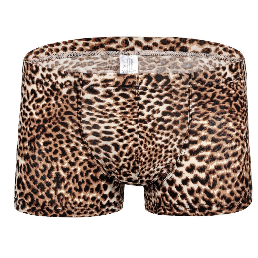 Mens Underwear Leopard-Print Sexy Boxer - OZN Shopping