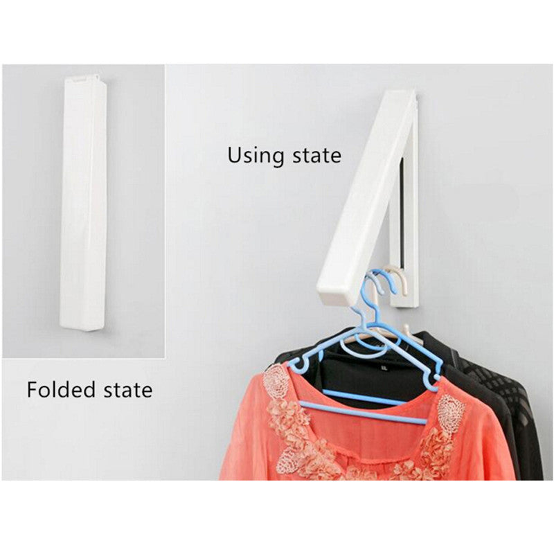 Wall Hanger Retractable Indoor Clothes Hanger magical Folding Kitchen Drying Stand Rack Hanging Holder Organizer Stainless Steel - OZN Shopping